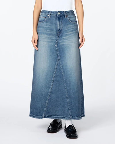 WOMEN｜Light Denim Skirt 9oz Medium Indigo