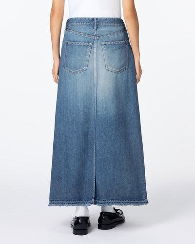 WOMEN｜Light Denim Skirt 9oz Medium Indigo