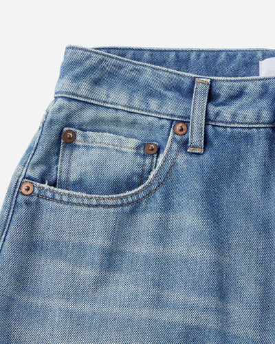 WOMEN｜Light Denim Skirt 9oz Medium Indigo
