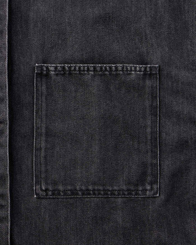 WOMEN｜Light Denim SS Shirt 9oz Washed Black