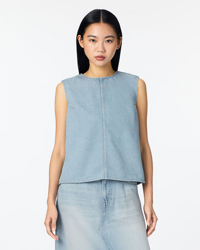 WOMEN｜Light Denim NS shirt 9oz Light Indigo