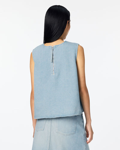 WOMEN｜Light Denim NS shirt 9oz Light Indigo