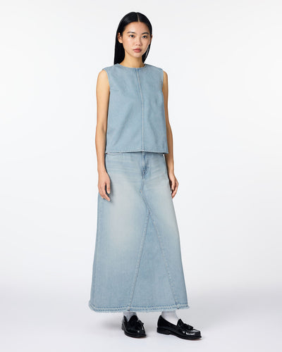 WOMEN｜Light Denim NS shirt 9oz Light Indigo