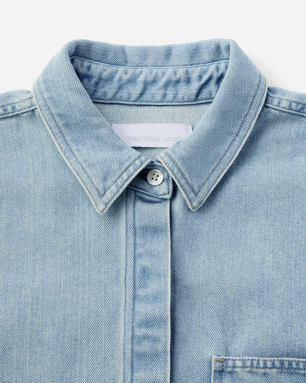 WOMEN｜Light Denim SS Shirt 9oz Light Indigo