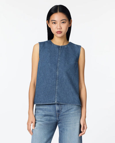 WOMEN｜Light Denim NS shirt 9oz Medium Indigo