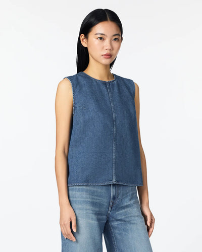 WOMEN｜Light Denim NS shirt 9oz Medium Indigo Translation missing: ja.accessibility.alternate_view