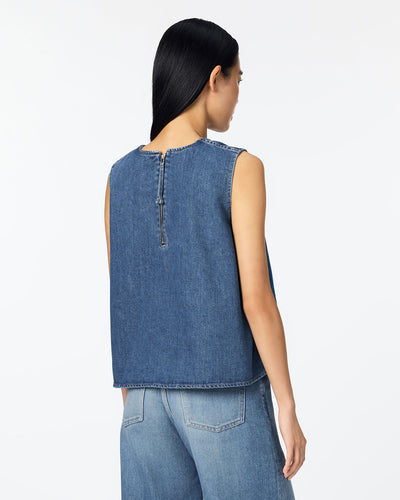 WOMEN｜Light Denim NS shirt 9oz Medium Indigo