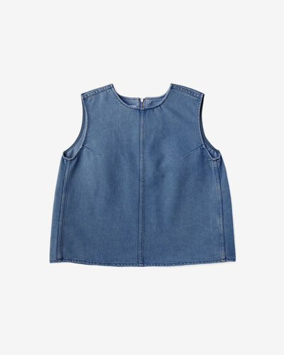 WOMEN｜Light Denim NS shirt 9oz Medium Indigo