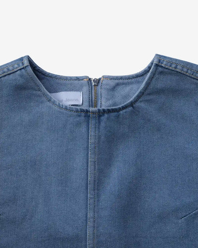 WOMEN｜Light Denim NS shirt 9oz Medium Indigo