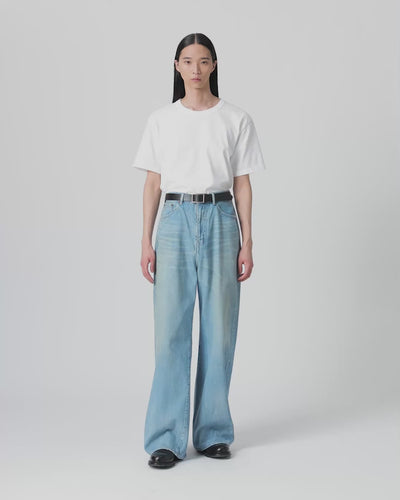 MEN｜ReDESIGN Skew Wide Jeans 12oz Light Indigo
