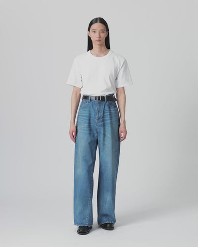 MEN｜ReDESIGN Skew Straight Jeans 12oz Dark Indigo