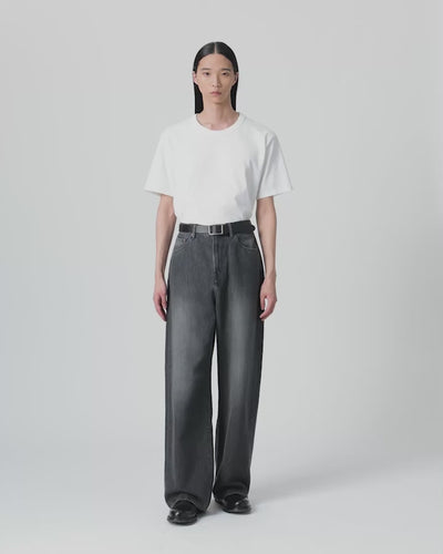 MEN｜Light Loose Jeans 9oz Washed Black
