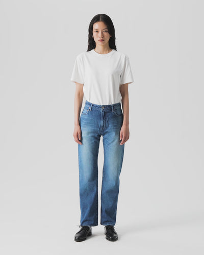 WOMEN｜Selvedge Slim Straight Jeans 12oz Medium Indigo